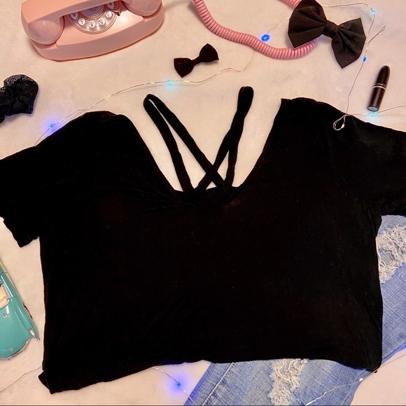 Strappy Neck Tee! - Picture 1 of 2